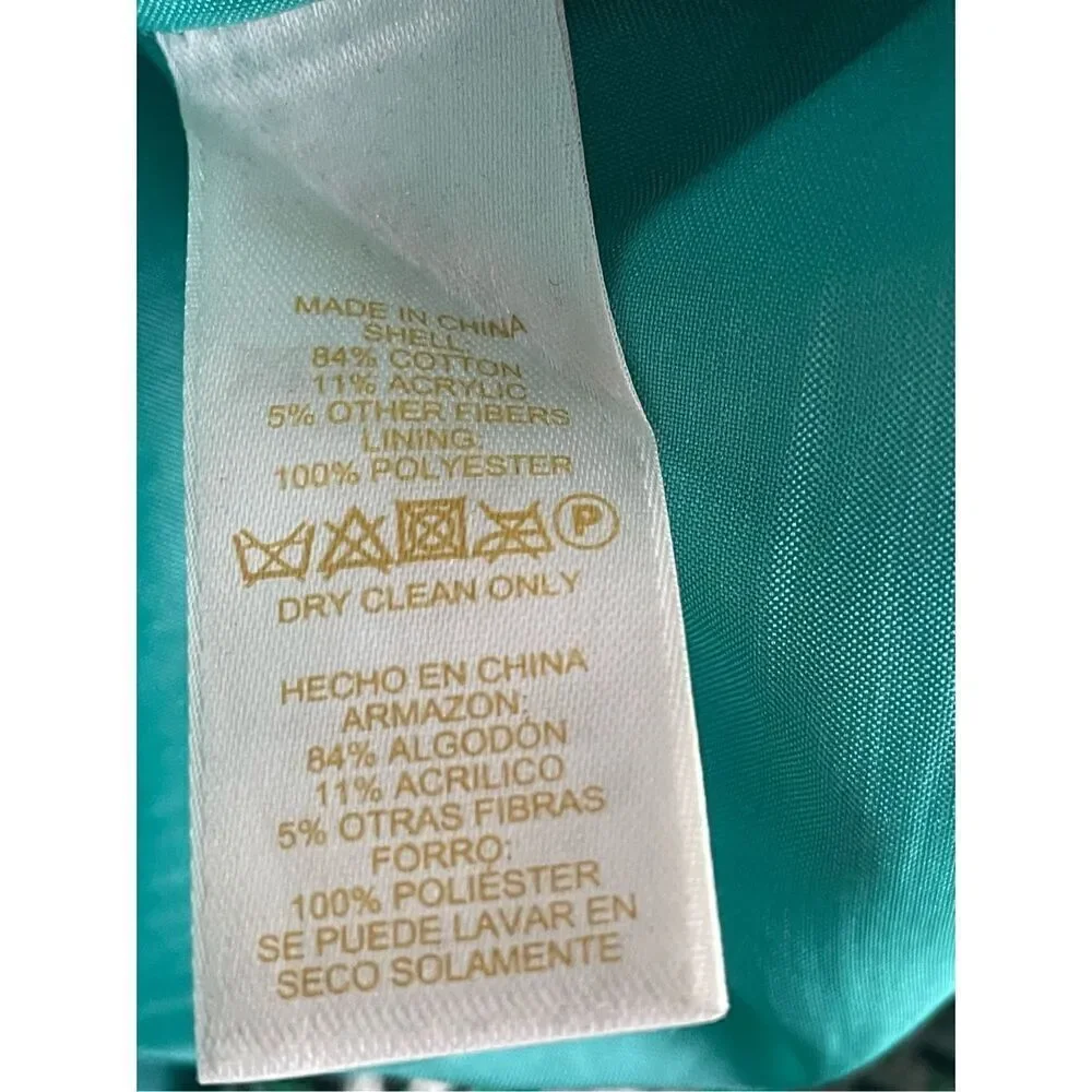 Kate Spade woven textured green pencil skirt size 4